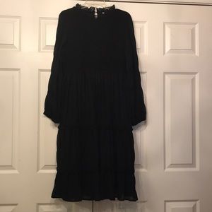 Black midi dress